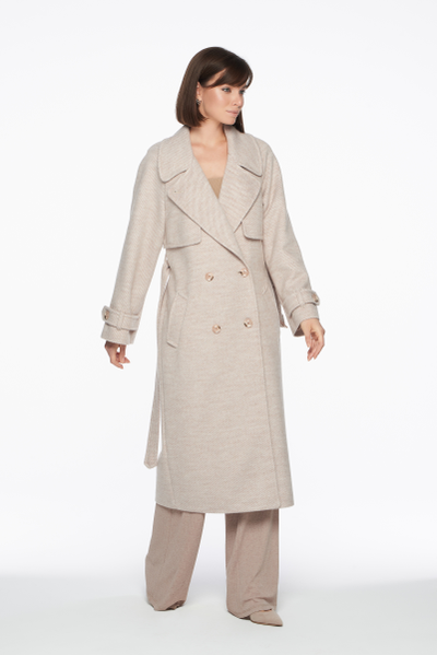 Flirt пальто 619 бежевое 46 размер