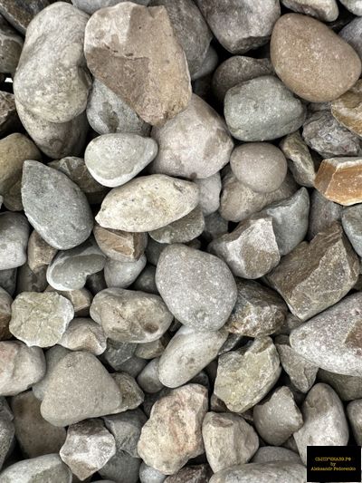 серая галька натуральная декоративная