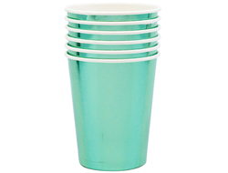 Стакан фольг зеленый 250мл 6шт/уп