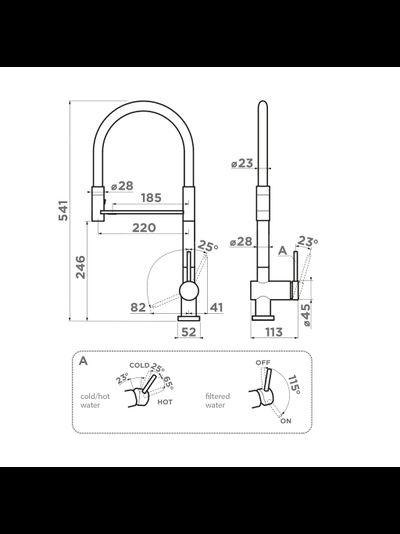 Смеситель OMOIKIRI Kanto-2 Plus-SB