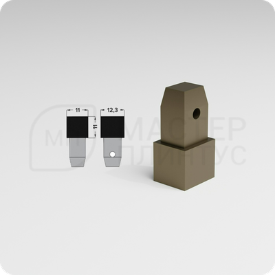 Фурнитура КПк 11-10 для плиточного профиля ПК 11-10.2700.04л Бронза