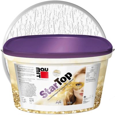 Штукатурка декоративная силиконовая премиум-класса BAUMIT StarTop Белая база Короед 2 мм 25 кг
