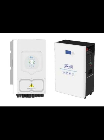 Комплект 2 для резервного питания (Deye+Vektor) мощностью 6 кВт и емкостью 10,12 кВт*24