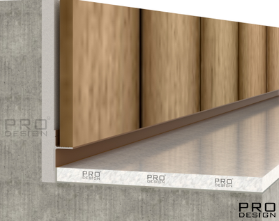 Теневой плинтус скрытого монтажа Pro Design Panel 7208 любой цвет по RAL