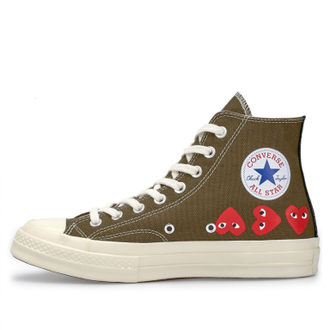 Кеды Converse Play Comme Des Garcons высокие хаки