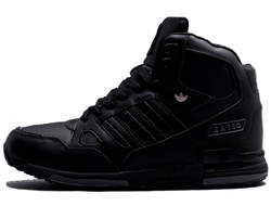 Кроссовки Adidas ZX 750 High All Black с мехом