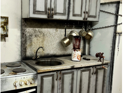 Kitchen furniture with decor