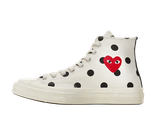 Кеды Converse Comme des GARÇONS play белые высокие в горошек женские