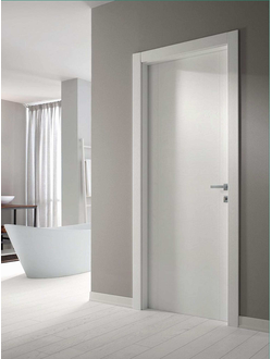 Каркасно-щитовые двери в стиле минимализм (покрытие на пластиковой основе) с алюминиевой кромкой, кромкой ABS и без кромки