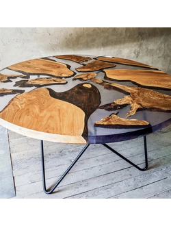 стол с рекой, стол круглый, круглый стол с рекой, река, стол из слэба, стол в гостиную, слэб, спил