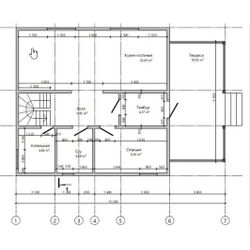 Двухэтажный каркасный дом с четырьмя спальнями 142м² (SK24)