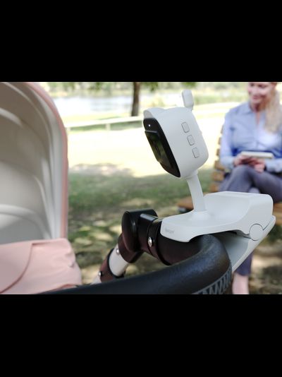 Видеоняня Ramicom VRC300400C, монитор 12,7 см. и 2 камеры: поворотная и с креплением-прищепкой с аккумулятором,  с аккумулятором в мат. блоке и с DVR, HD