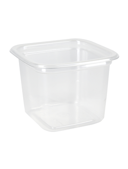 Стакан квадратный прозр. с крыш. ПЭТ, 250мл