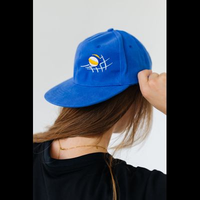 Кепка с прямым козырьком синяя (мяч пляжный)