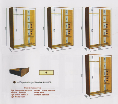 Шкаф купе 1000х450х2100