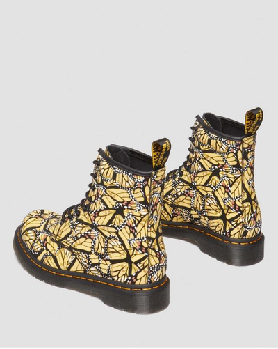 Ботинки Dr Martens 1460 Pascal Butterfly Print Suede Yellow