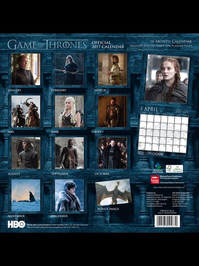 Game Of THrones Official Календарь 2017