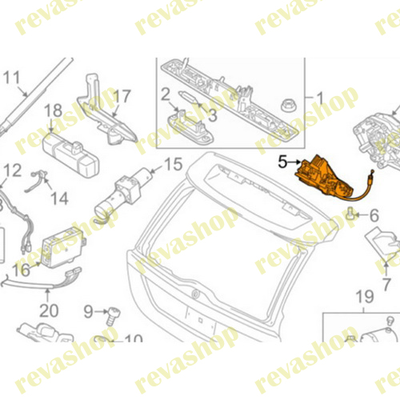 Замок крышки багажника Volvo XC60 1.0 поколение