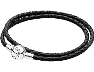 Браслеты Пандора - Кожаный браслет для шармов PANDORA 590745CBK-D