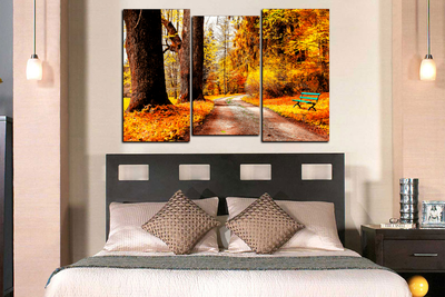 Модульная картина "Осенний лес"