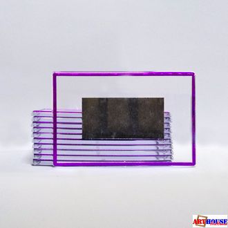 Фотомагнит акриловый прямоугольный 105x70 фиолетовый (продается упаковкой по 5шт)