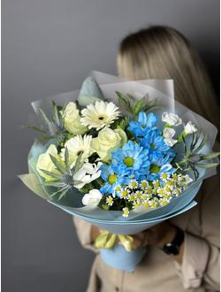 Букет голубой №1