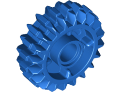 Technic, Gear 20 Tooth Double Bevel with Clutch on Both Sides, Blue (35185 / 6224999)