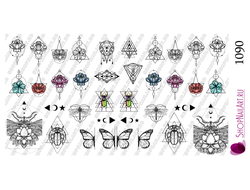 Слайдер-дизайн 1090 - Геометрия, цветы, насекомые