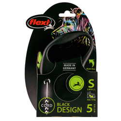 Fexi рулетка Black Design S (до 12 кг) 5 м трос черный/зеленый