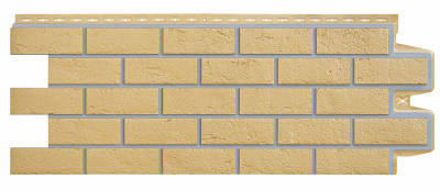Фасадная панель "Состаренный кирпич", цвет горчичный, серия премиум | Grand Line