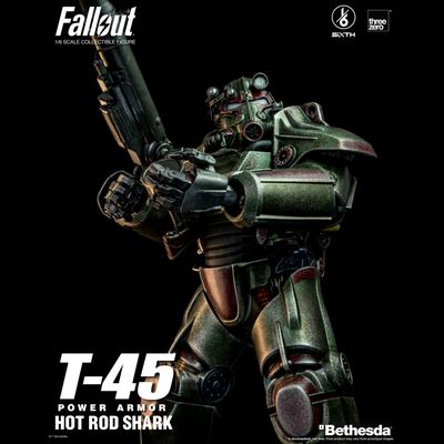 Силовая броня Т-45 (серия Fallout) - Коллекционная фигурка 1/6 Fallout T-45 Hot Rod Shark Power Armor (3Z07740W0) - Threezero