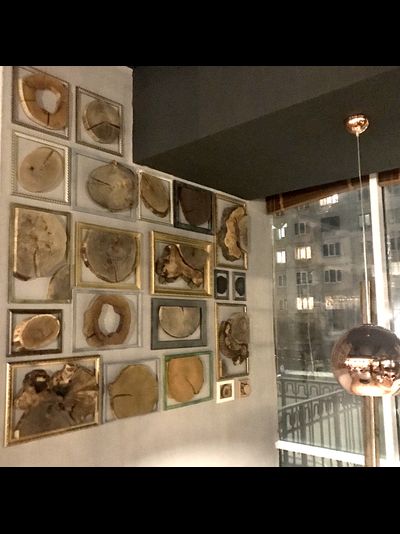 декор стены из спилов галерея