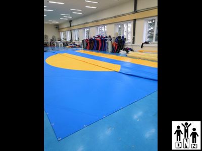 Покрышка борцовская плотность 630гр*м2 двухцветная люверсы (цена за 1 м2) DNN