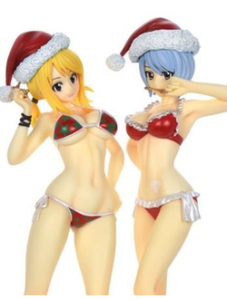 Фигурки 1/7 Люси Хартфилия и Юкино Агрия (Lucy Heartfilia и Yukino Aguria Christmas Limited Set)