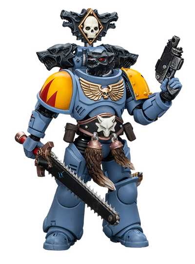 Космодесантник Космических Волков (Warhammer 40k) - КОЛЛЕКЦИОННАЯ ФИГУРКА 1/18 Space Wolves Claw Pack Brother Torrvald (JT2733) - JOYTOY