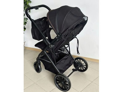 Детская коляска Luxmom H2 Черный (перекидная ручка)