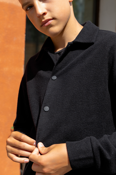 Теплая рубашка на кнопках