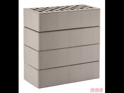 Облицовочный керамический кирпич ЛСР М150, 250х120х65 мм, серый Гладкий