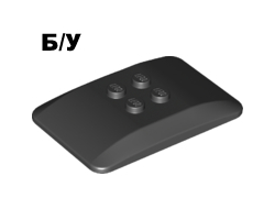 ! Б/У - Wedge 6 x 4 x 2/3 Quad Curved, Black (98281 / 6093975 / 6288408) - Б/У