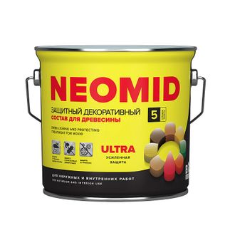 ЗАЩИТНЫЙ ДЕКОРАТИВНЫЙ СОСТАВ ДЛЯ ДРЕВЕСИНЫ NEOMID BIO COLOR ULTRA