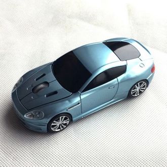 Мышь - машинка Aston Martin беспроводная 2,4GHz бирюзовая