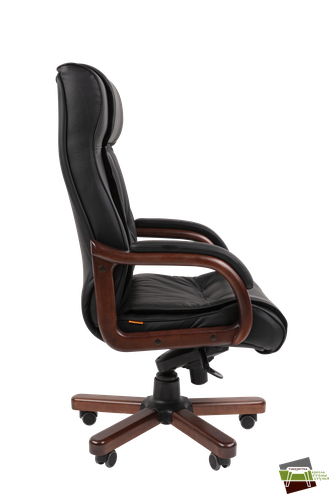 Офисное кресло Chairman 653 Россия черная нат.кожа/экокожа (мультиблок)