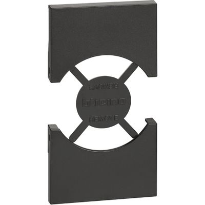 Лицевая панель розетки 2 модуля, черная - Bticino - Living Now KG03