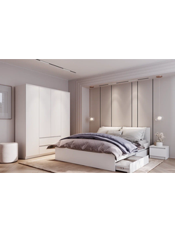 Спальный гарнитур «Симпл» Белый (BTS)