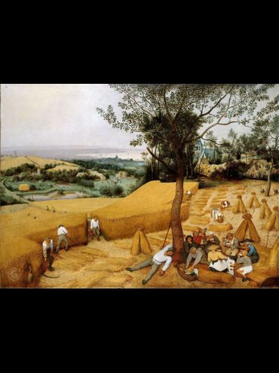 Картина обогреватель, репродукция Питера Брейгеля Вавилонская Жнецы