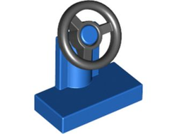 Vehicle, Steering Stand 1 x 2 with Black Steering Wheel, Blue (3829c01 / 9566)