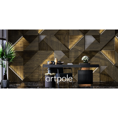 Гипсовая панель FIELDS platinum артикул D-0008-pl