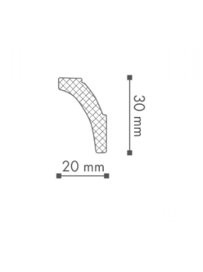 Карниз WT8 WALLSTYL® - 30*20*2000мм
