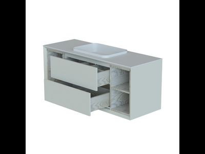 ШКАФ НИЖНИЙ ФРЕЙМ 1400-570-9 СТОЛЕШНИЦА НАТУРАЛЬНЫЙ МРАМОР BIANCO CARRARA