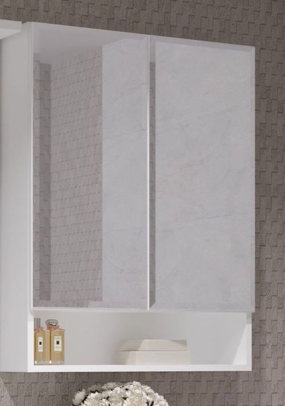 Мебель для ванной Opadiris Фреш 120 белый для стиральный машины (фасады стекло, раковина справа)